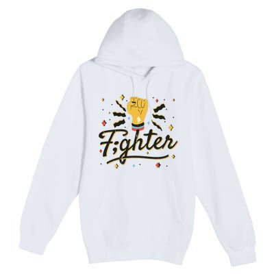 Fighter Powerful Fist Premium Pullover Hoodie