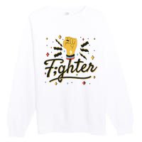 Fighter Powerful Fist Premium Crewneck Sweatshirt