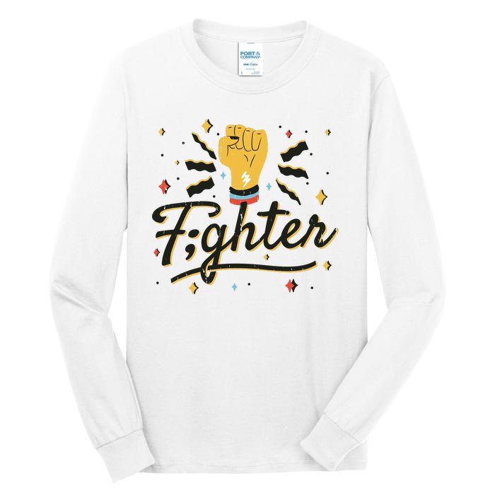 Fighter Powerful Fist Tall Long Sleeve T-Shirt