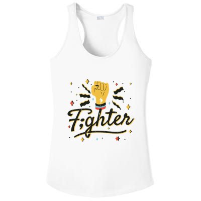 Fighter Powerful Fist Ladies PosiCharge Competitor Racerback Tank