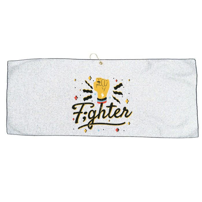 Fighter Powerful Fist Large Microfiber Waffle Golf Towel