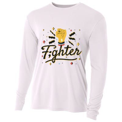 Fighter Powerful Fist Cooling Performance Long Sleeve Crew