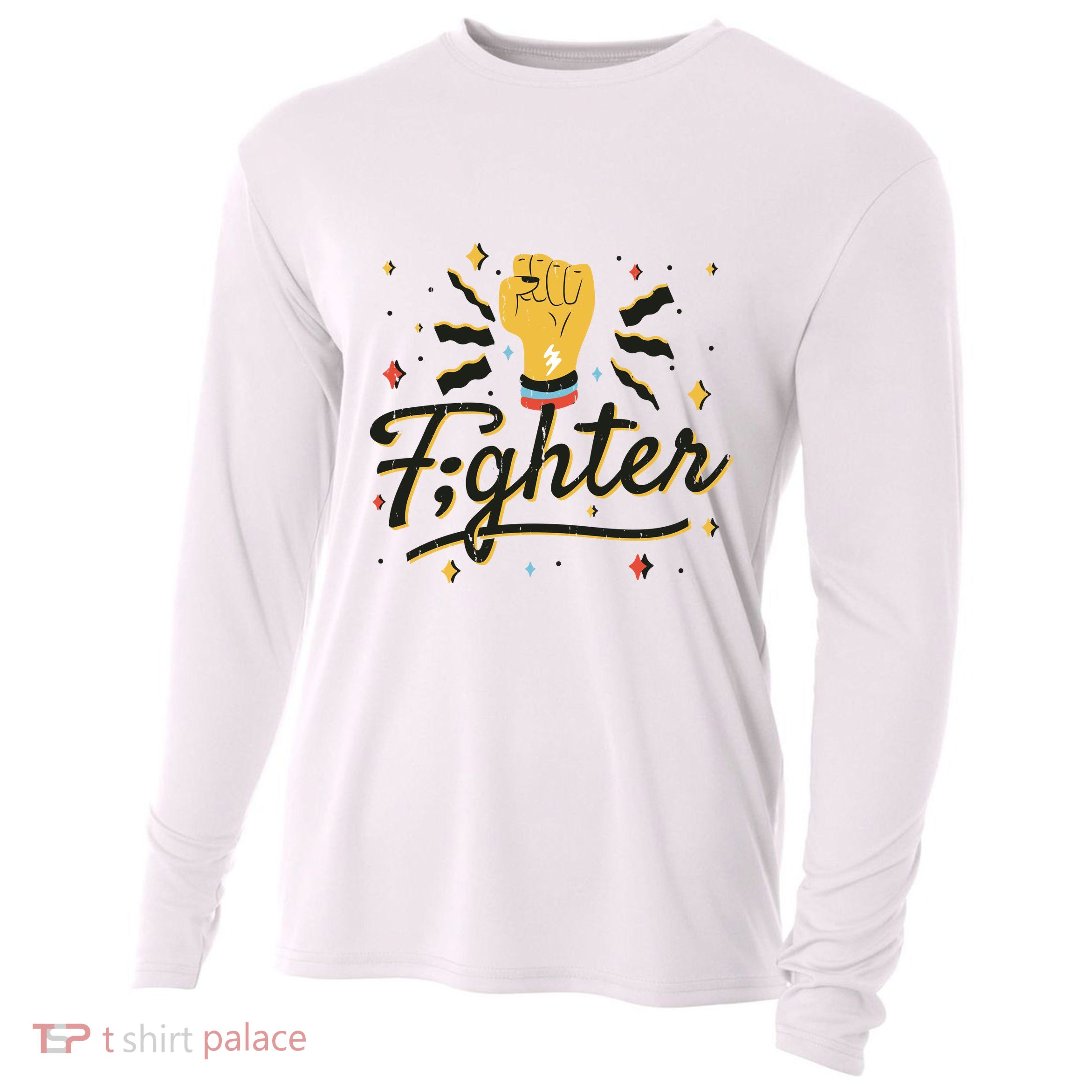 Fighter Powerful Fist Cooling Performance Long Sleeve Crew