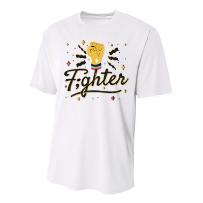 Fighter Powerful Fist Performance Sprint T-Shirt