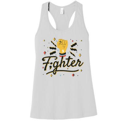 Fighter Powerful Fist Women's Racerback Tank