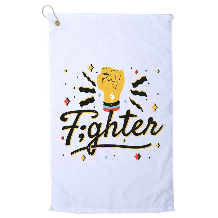Fighter Powerful Fist Golf Towel