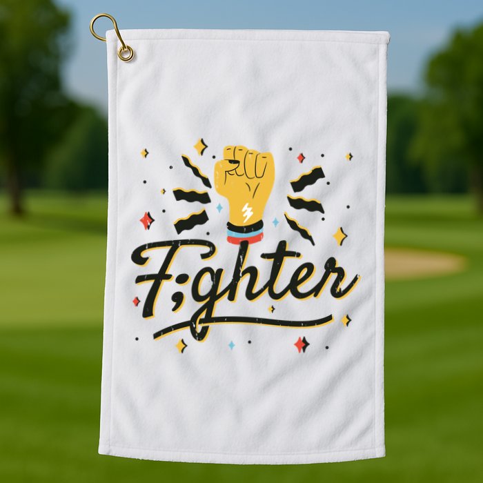 Fighter Powerful Fist Golf Towel