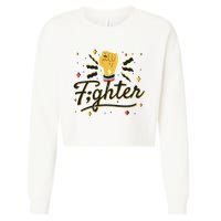 Fighter Powerful Fist Cropped Pullover Crew