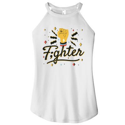 Fighter Powerful Fist Women’s Perfect Tri Rocker Tank