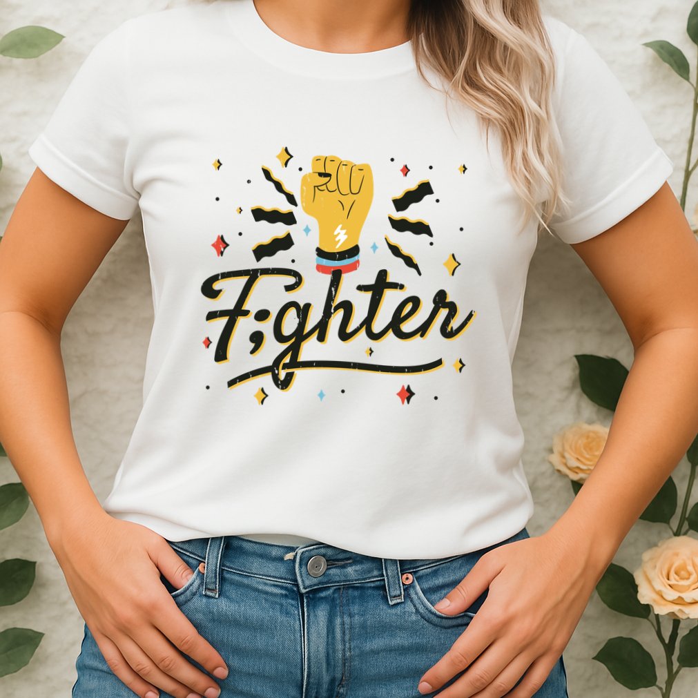 Fighter Powerful Fist Womens T-Shirt