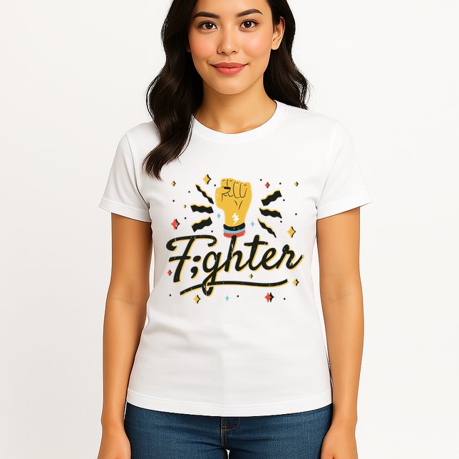 Fighter Powerful Fist Womens T-Shirt