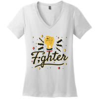 Fighter Powerful Fist Women's V-Neck T-Shirt