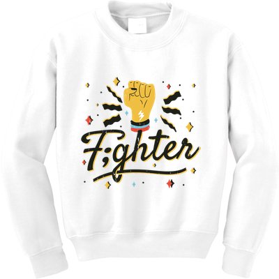 Fighter Powerful Fist Kids Sweatshirt