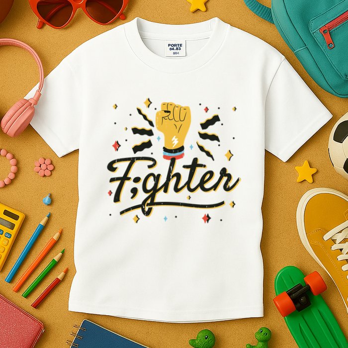 Fighter Powerful Fist Kids T-Shirt