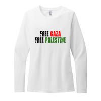 Free Palestine Womens CVC Long Sleeve Shirt