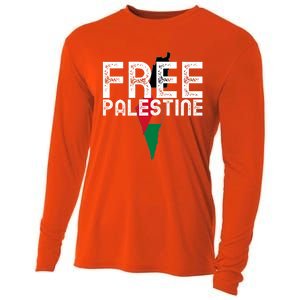 Free Palestine Flag Arabic Free Gaza Palestinian Flag Cooling Performance Long Sleeve Crew