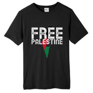 Free Palestine Flag Arabic Free Gaza Palestinian Flag Tall Fusion ChromaSoft Performance T-Shirt