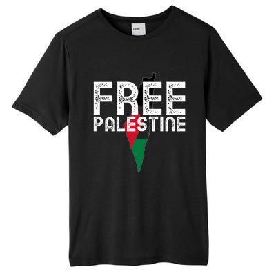 Free Palestine Flag Arabic Free Gaza Palestinian Flag Tall Fusion ChromaSoft Performance T-Shirt