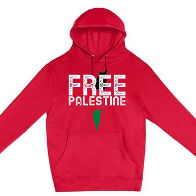 Free Palestine Flag Arabic Free Gaza Palestinian Flag Premium Pullover Hoodie