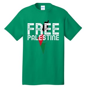 Free Palestine Flag Arabic Free Gaza Palestinian Flag Tall T-Shirt