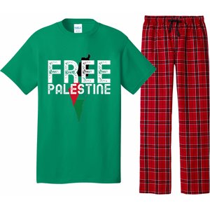 Free Palestine Flag Arabic Free Gaza Palestinian Flag Pajama Set