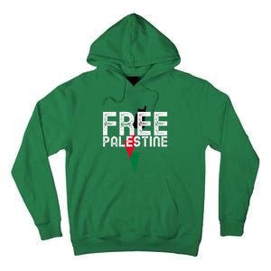 Free Palestine Flag Arabic Free Gaza Palestinian Flag Tall Hoodie