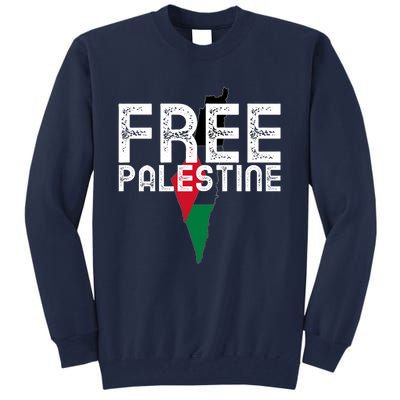 Free Palestine Flag Arabic Free Gaza Palestinian Flag Tall Sweatshirt