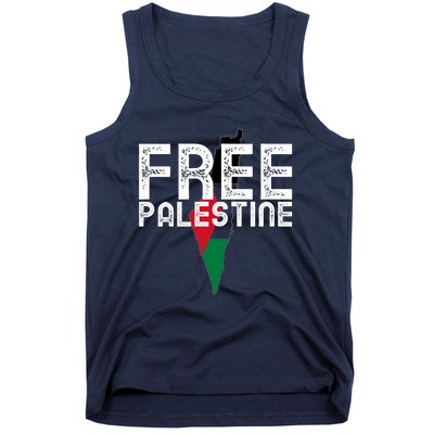 Free Palestine Flag Arabic Free Gaza Palestinian Flag Tank Top