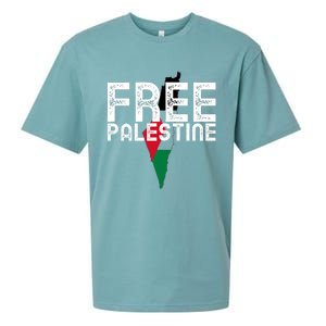 Free Palestine Flag Arabic Free Gaza Palestinian Flag Sueded Cloud Jersey T-Shirt