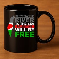 Free Palestine 11oz C Handle Ceramic Mug