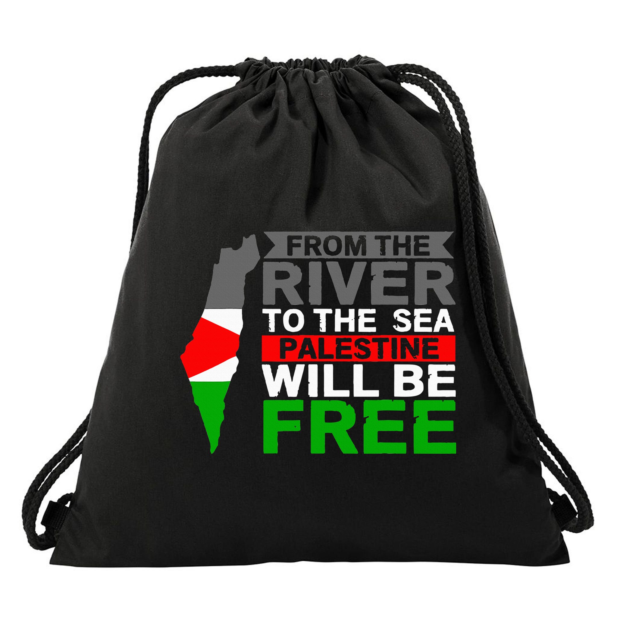 Free Palestine Drawstring Bag