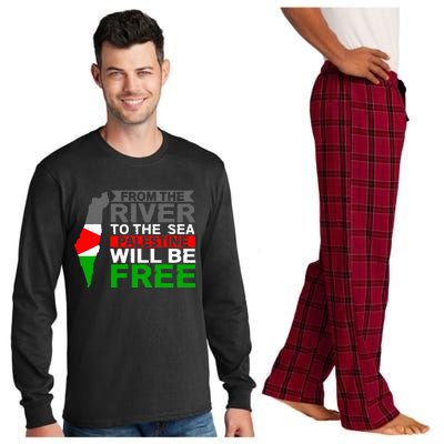 Free Palestine Long Sleeve Pajama Set