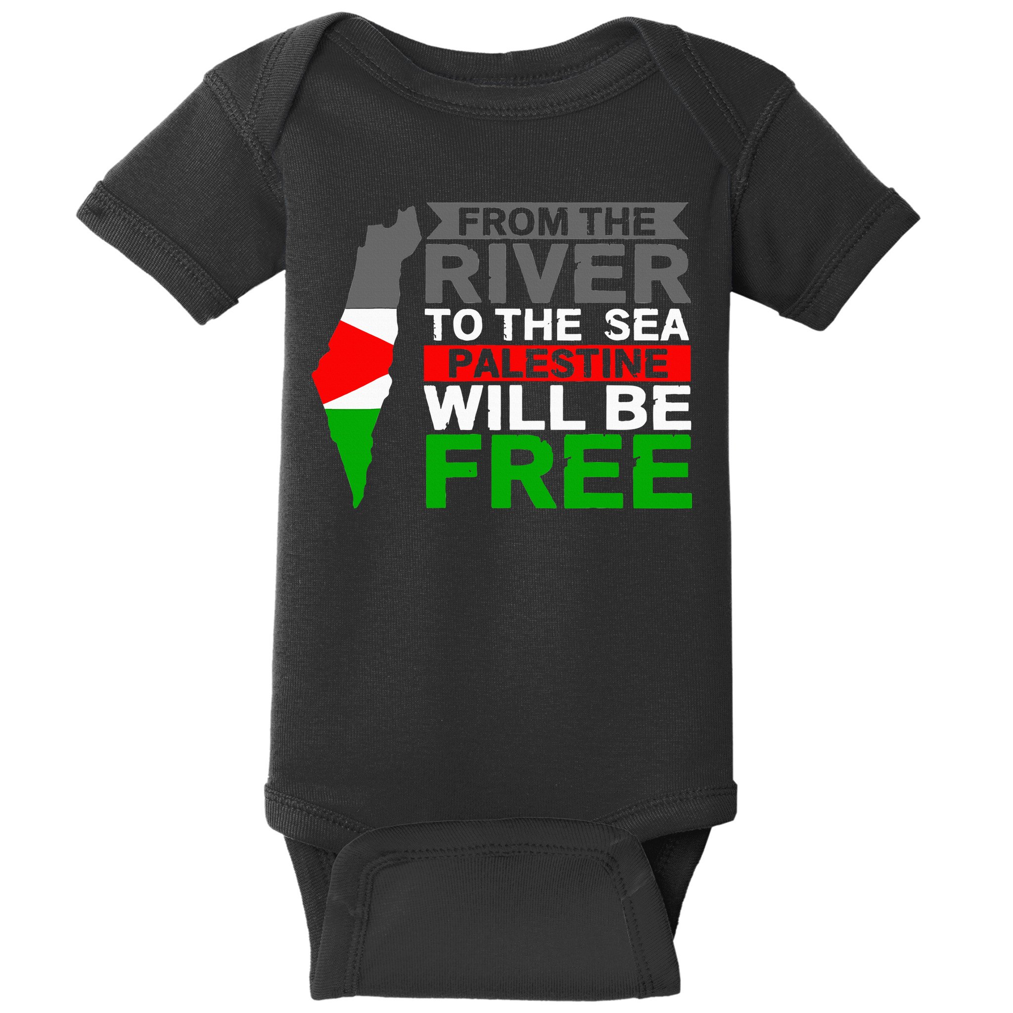 Free Palestine Baby Bodysuit
