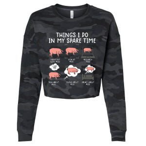 Funny Pig For Men Pig Shirts For Women Pig Tee Farm Cropped Pullover Crew