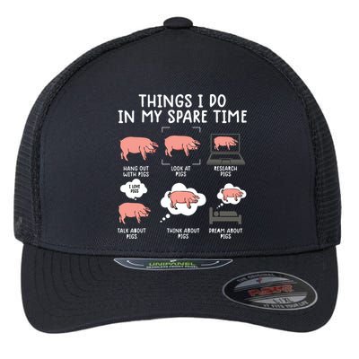 Funny Pig For Men Pig Shirts For Women Pig Tee Farm Flexfit Unipanel Trucker Cap