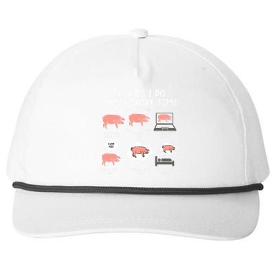 Funny Pig For Men Pig Shirts For Women Pig Tee Farm Snapback Five-Panel Rope Hat