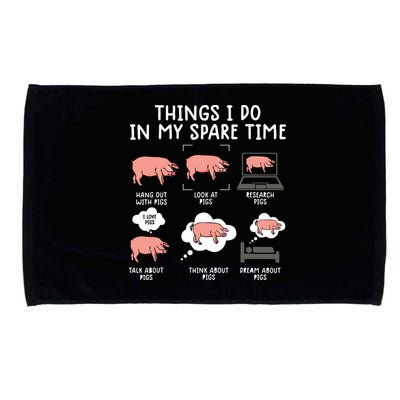 Funny Pig For Men Pig Shirts For Women Pig Tee Farm Microfiber Hand Towel