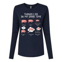 Funny Pig For Men Pig Shirts For Women Pig Tee Farm Womens Cotton Relaxed Long Sleeve T-Shirt