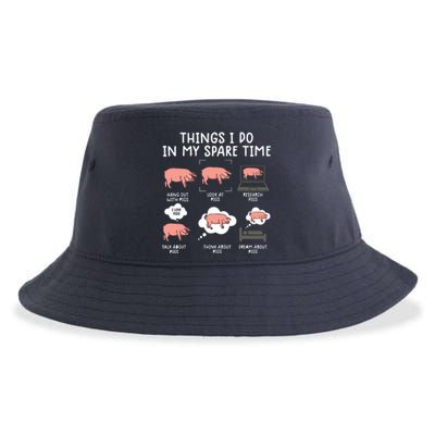 Funny Pig For Men Pig Shirts For Women Pig Tee Farm Sustainable Bucket Hat