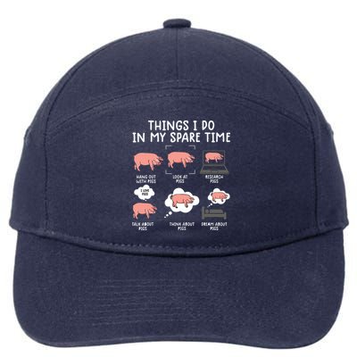 Funny Pig For Men Pig Shirts For Women Pig Tee Farm 7-Panel Snapback Hat