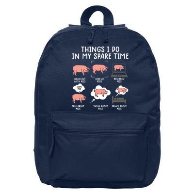 Funny Pig For Men Pig Shirts For Women Pig Tee Farm 16 in Basic Backpack