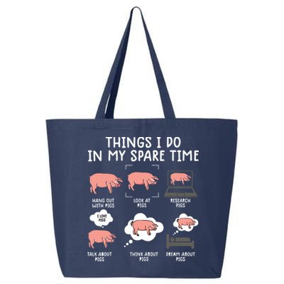 Funny Pig For Men Pig Shirts For Women Pig Tee Farm 25L Jumbo Tote