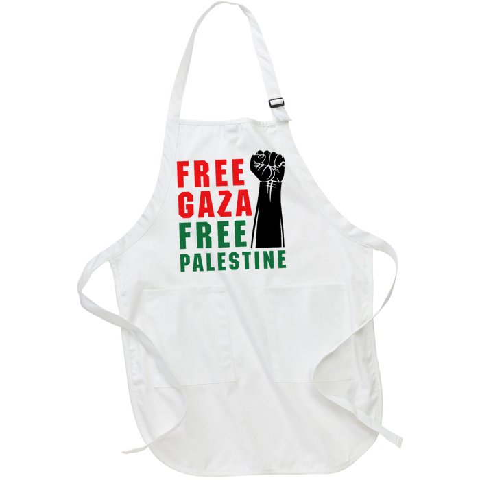 Free Palestine Full-Length Apron With Pockets