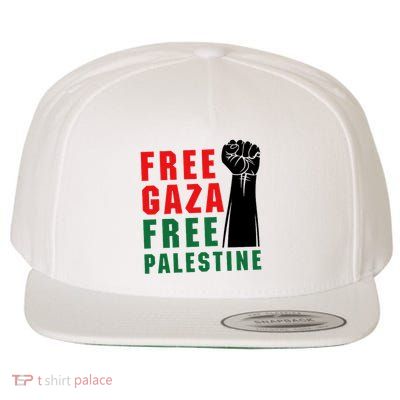 Free Palestine Wool Snapback Cap