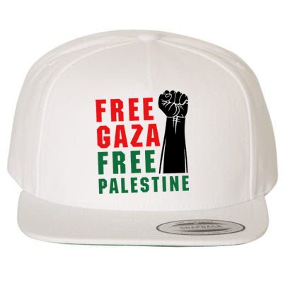 Free Palestine Wool Snapback Cap