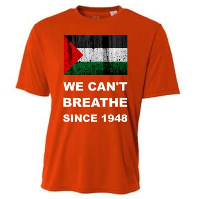 Free Palestine Flag Arabic Support Gaza Cooling Performance Crew T-Shirt