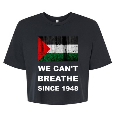 Free Palestine Flag Arabic Support Gaza Bella+Canvas Jersey Crop Tee