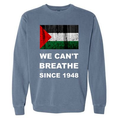 Free Palestine Flag Arabic Support Gaza Garment-Dyed Sweatshirt