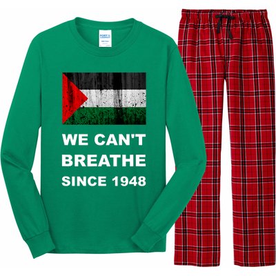 Free Palestine Flag Arabic Support Gaza Long Sleeve Pajama Set