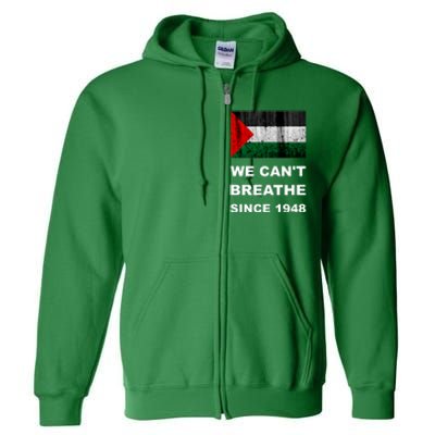 Free Palestine Flag Arabic Support Gaza Full Zip Hoodie